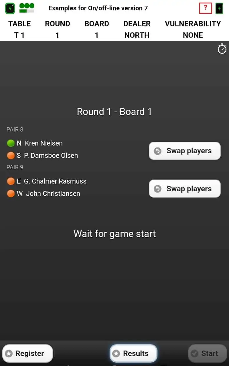 Wainting for game start 7.00