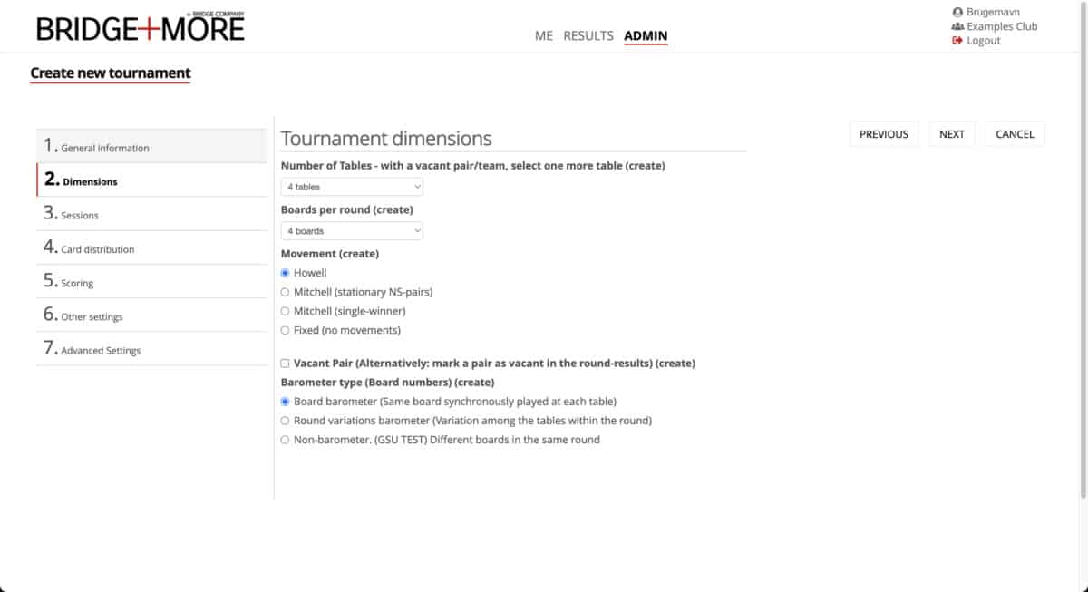 Create new tournament 2