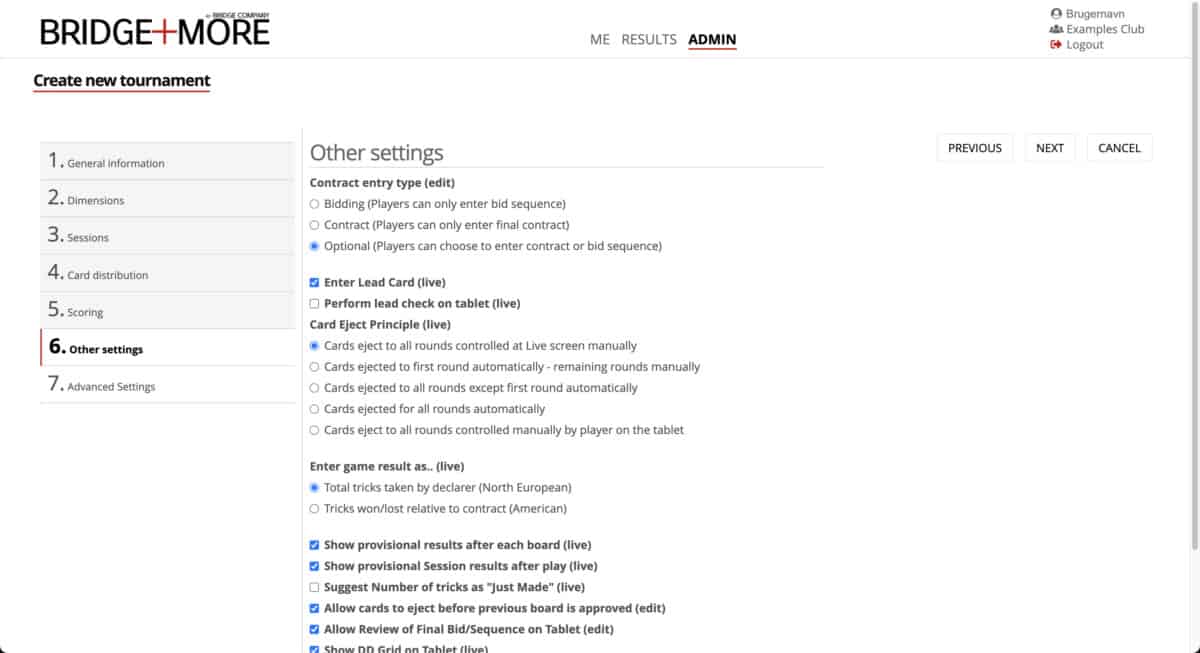 Create new tournament 6