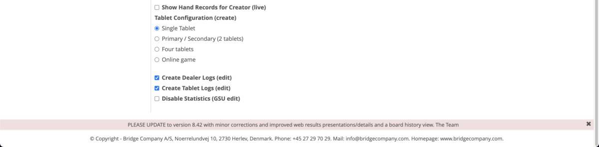 Create new tournament 7.11